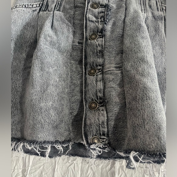 Denim Button-Up Skirt - Picture 2 of 9